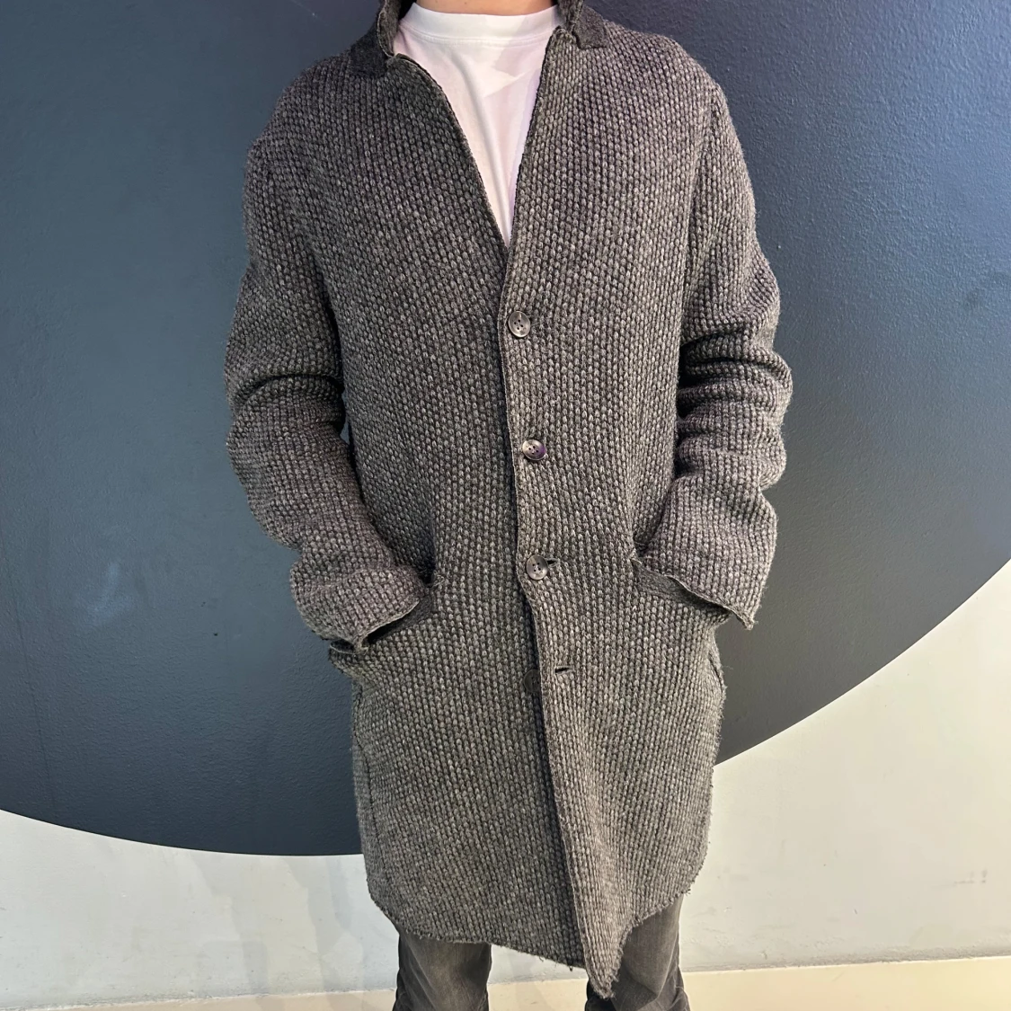 Grå stickad rock - 1