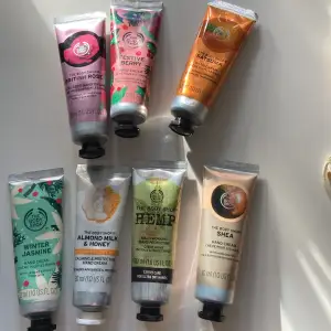 7 stycken the body shop handkrämer! Alla är bara provade💞