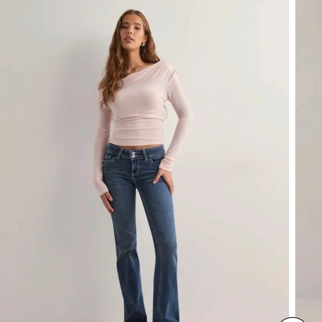 Blå bootcut jeans - 2