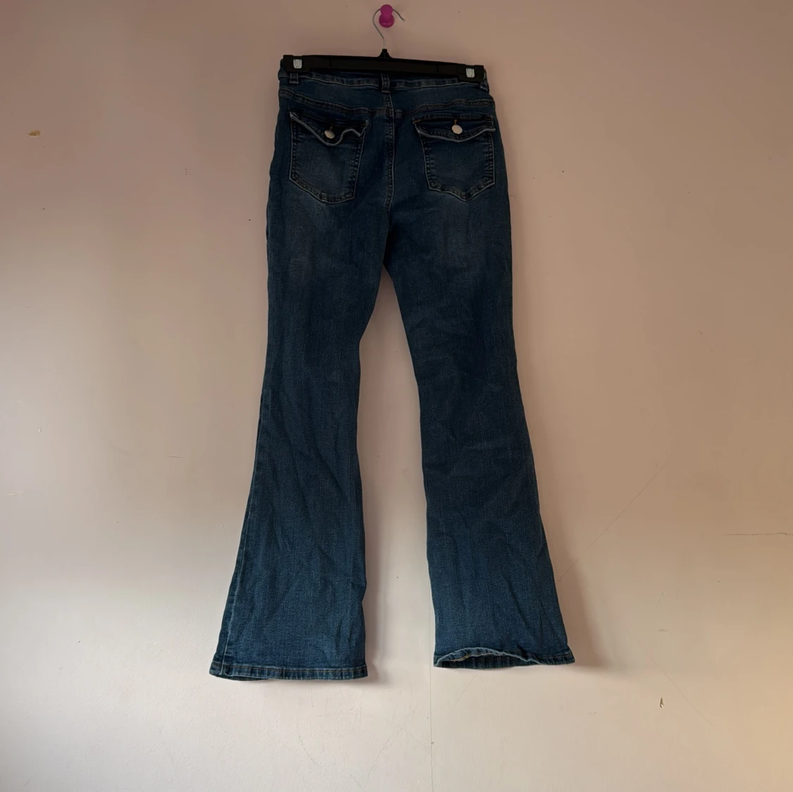 Blå bootcut jeans - 90