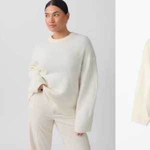Vit stickad tröja - Jättefin stickad tröja från Gina Tricot som endast är testad!💓nypris 400!
