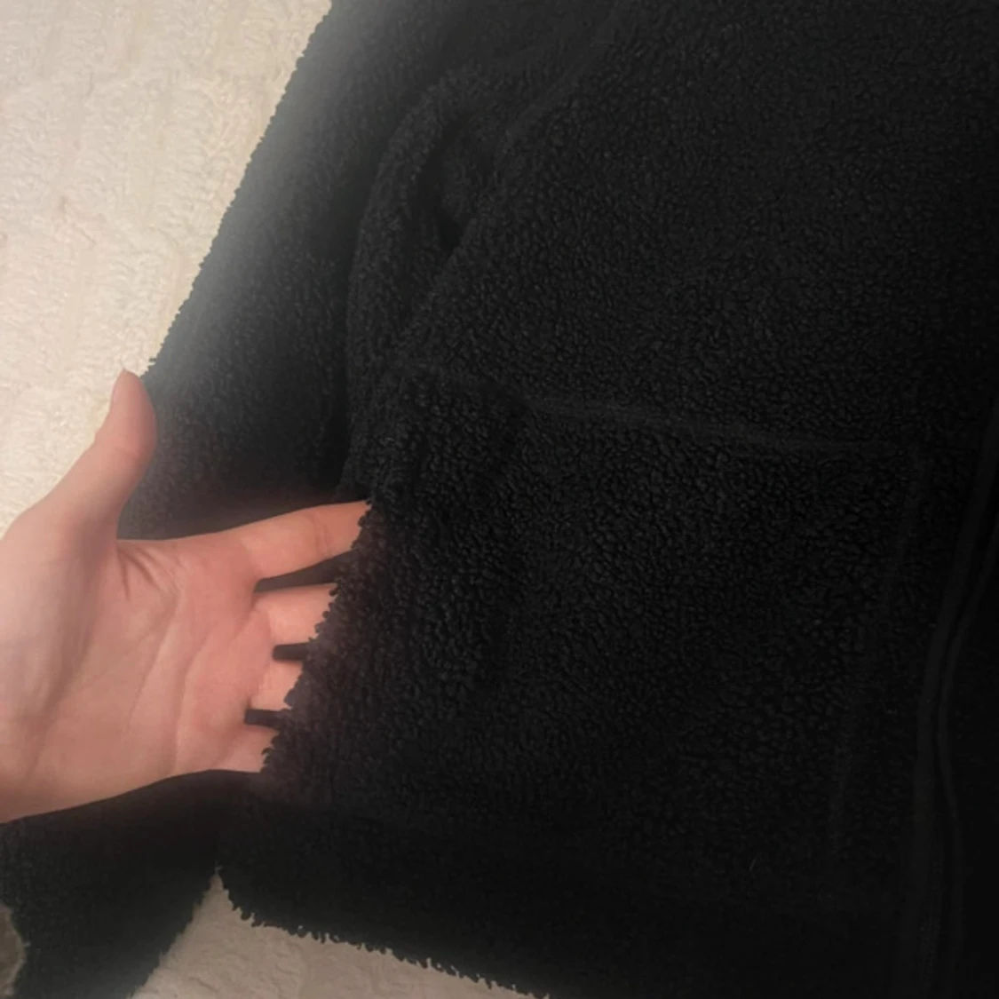 Svart teddyjacka / pilejacka  - 91