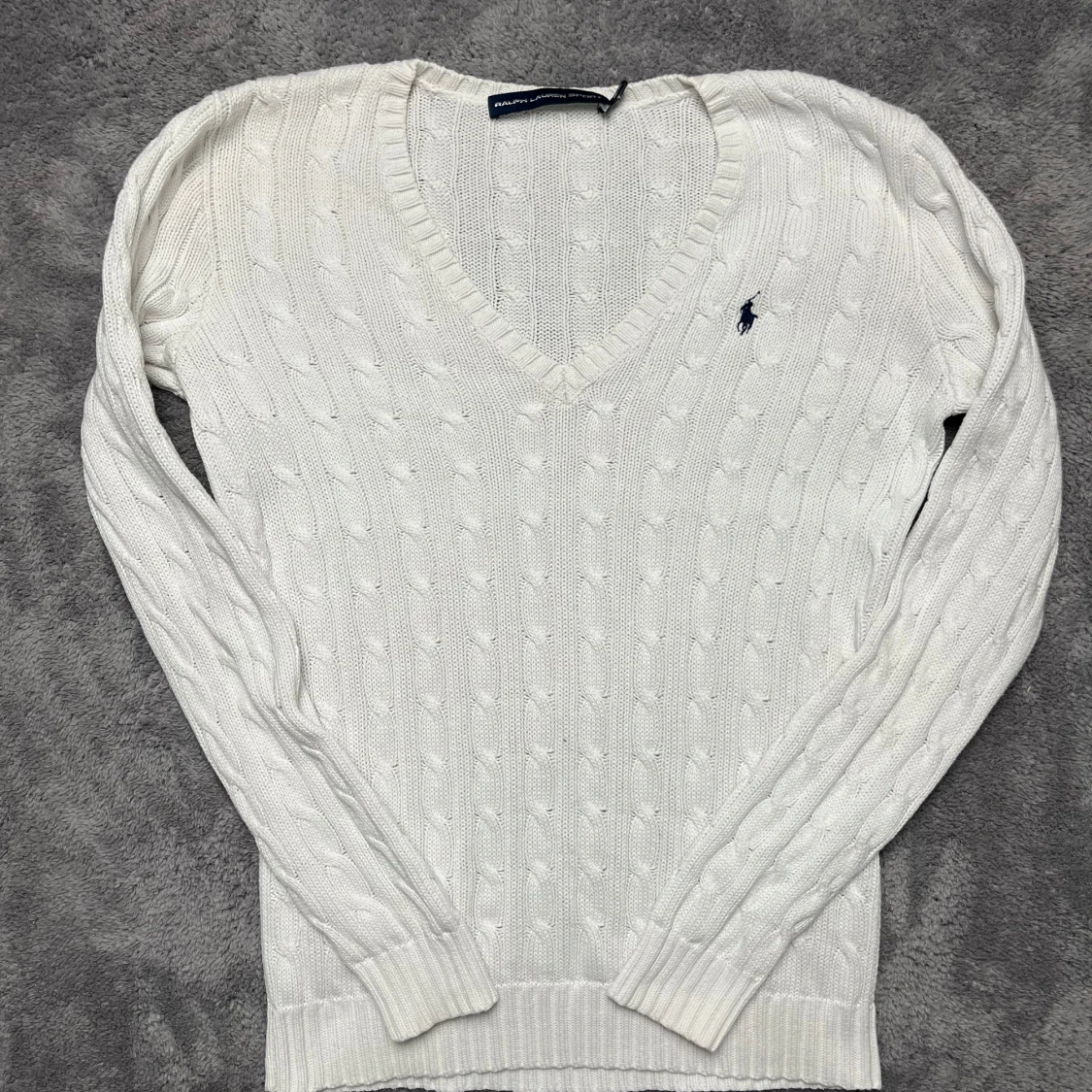 Vit stickad tröja från Ralph Lauren Sport - 1