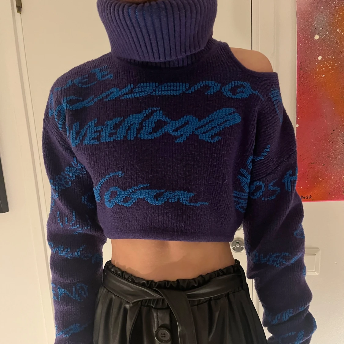 Lila croppad polotröja från H&M Studio A/W 2021