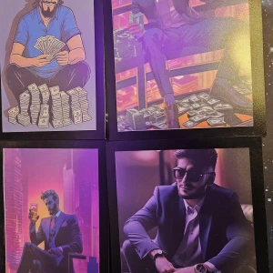 AI genererade självhäftande tavlor i plast. - Letar du efter unika och personliga tavlor? Jag erbjuder AI-genererade konstverk som skapas efter dina önskemål! Här kan du få:  🎨 Skräddarsydda AI-tavlor: Berätta om din idé, och jag skapar en unik design som passar ditt hem eller som en perfekt present. 📸 Utskrift av dina egna bilder: Skicka mig dina favoritfoton, så skriver jag ut dom, sätter dom i tavlor och sedan skickar på posten! 