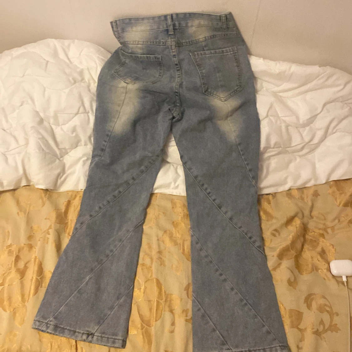 Blå bootcut jeans - 90