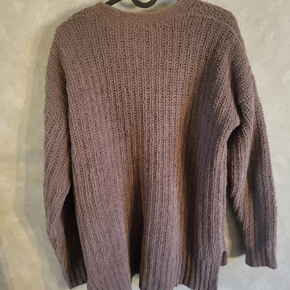 Brun stickad kofta - 90