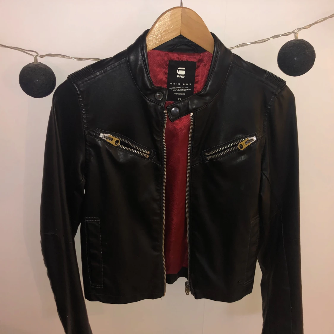 Skinnjacka från G-star stl XS i nyskick  - 90