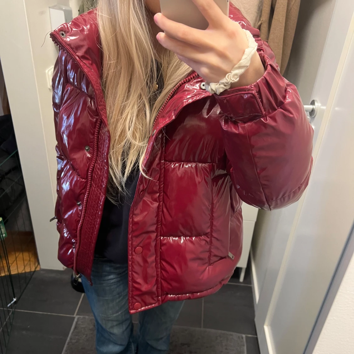 Röd vinterjacka - 90