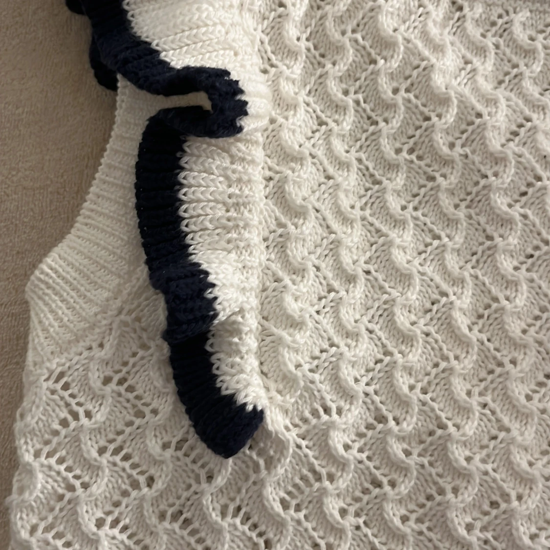 Vit stickad topp från Lindex❤️ - 91