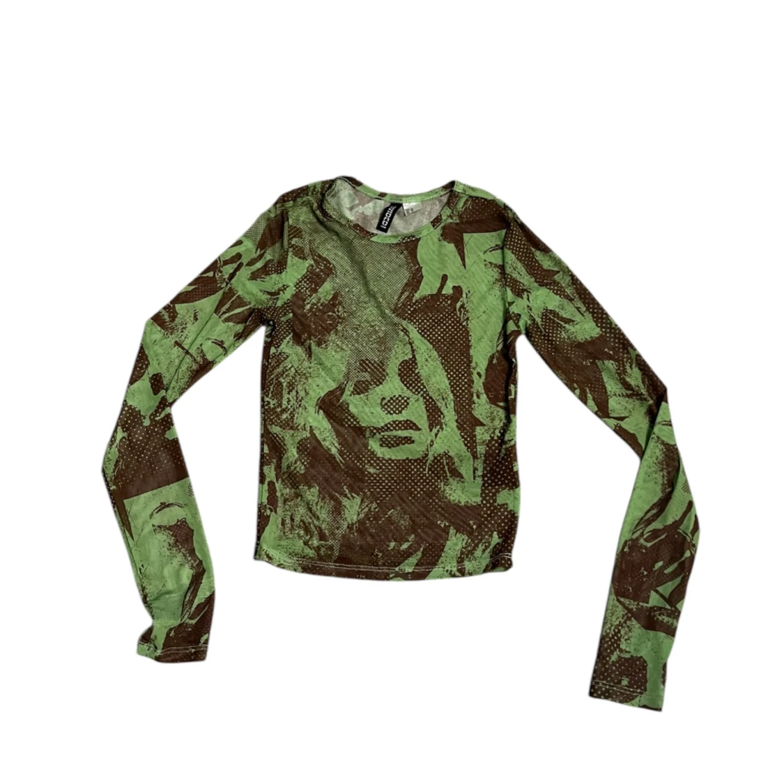 Grön och brun camouflage topp