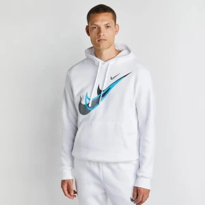 Vit träningsoverall från Nike - Säljer en snygg vit träningsoverall från Nike med en stor blå och svart logga på framsidan.  ALDRIG ANVÄND! Kostade båda 1600 kr:) 