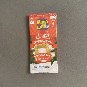 Bingolotto för uppesittarkväll - Bingo Lotto Uppesittarkväll 23 december 19:30 2024. Har hur många som helst och som ni kan se så kostar det 100 kr styck, säljer till lillebrorsans lagkassa