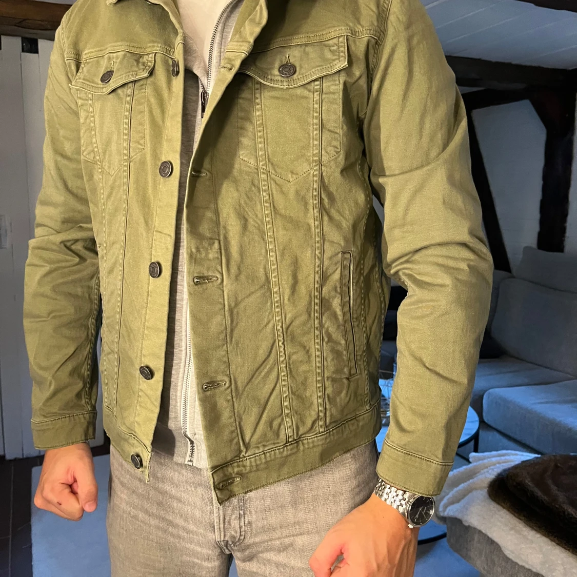 Grön höst/ Vinter jacka 