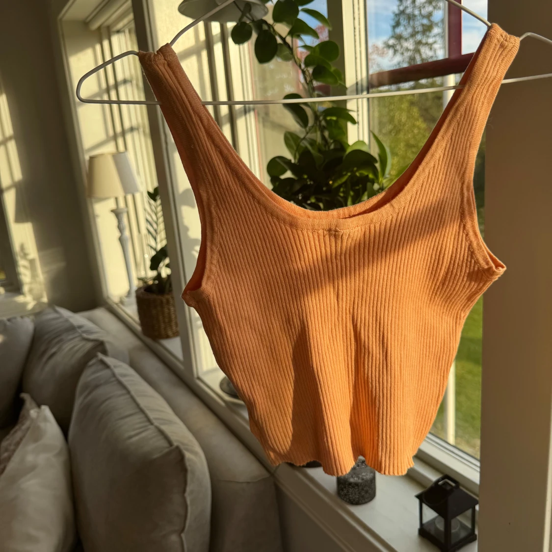 Orange ribbad linne - 90