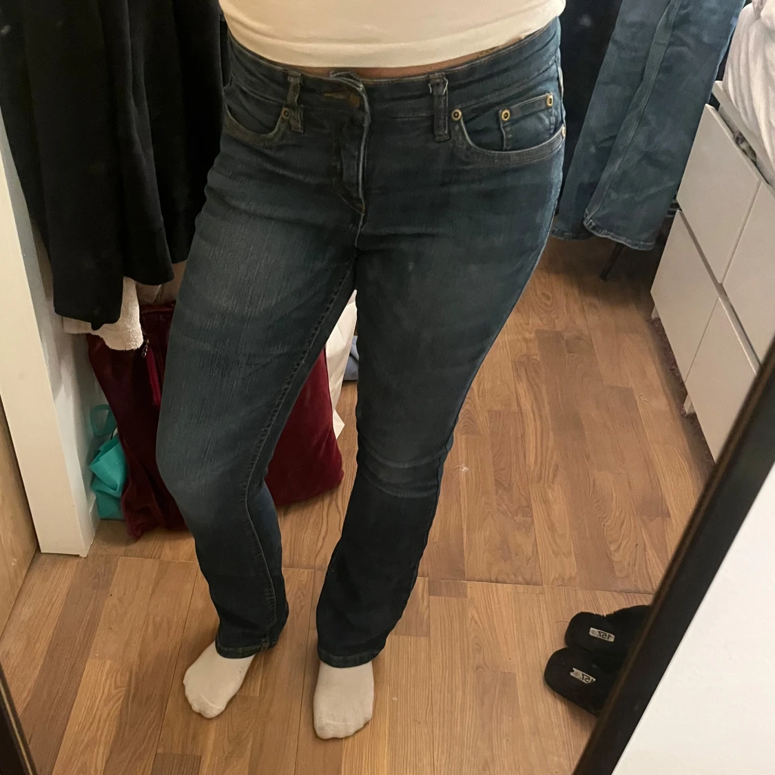 Blå Bootcut jeans