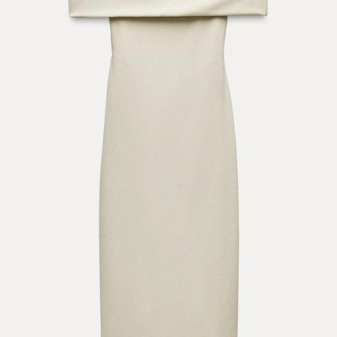 Beige axelbandslös klänning ZARA - 92