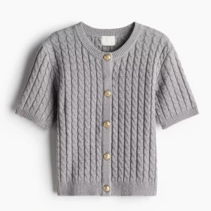 Grå stickad kofta - Helt ny med prislapp från hm