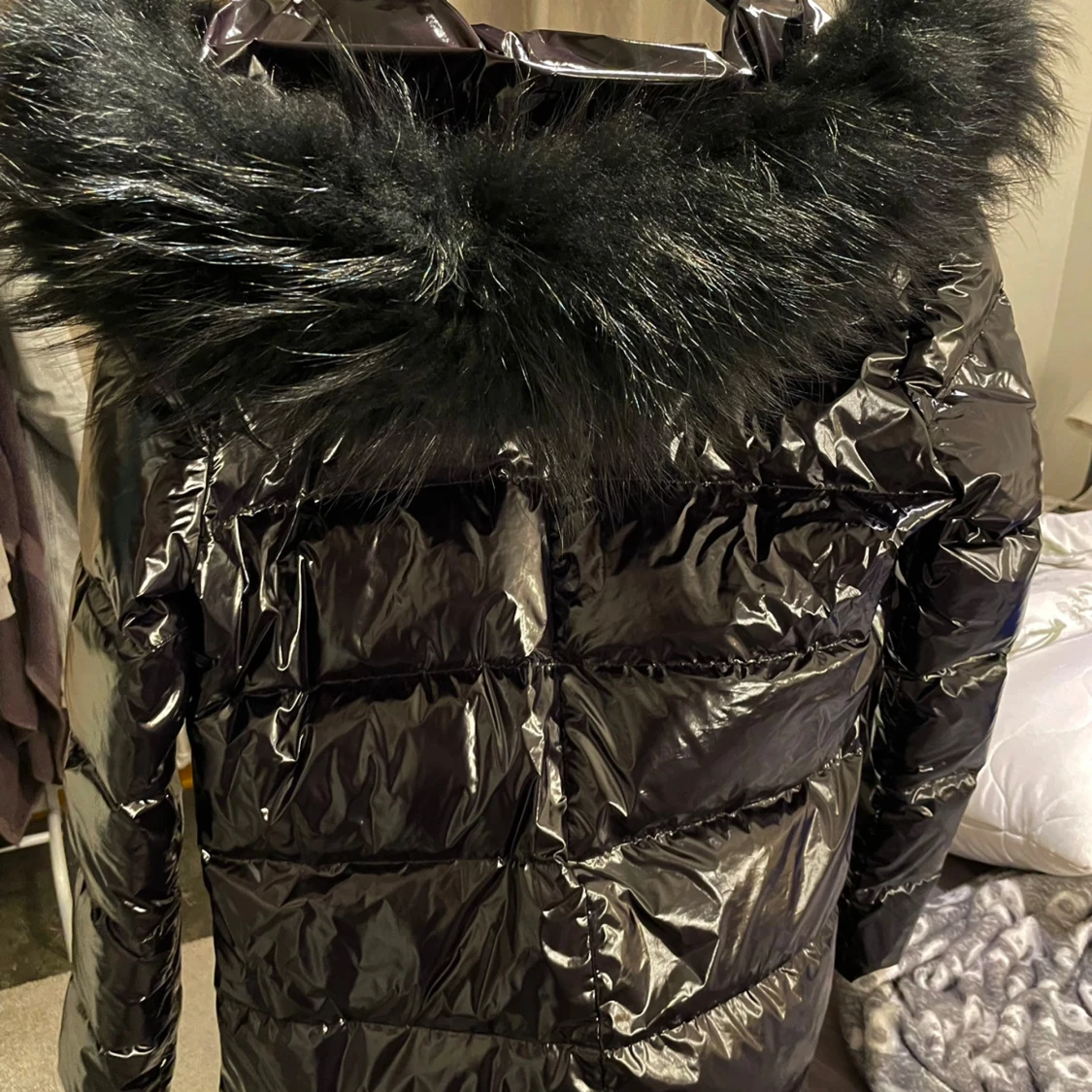 Vinterjacka svart päls  - 38