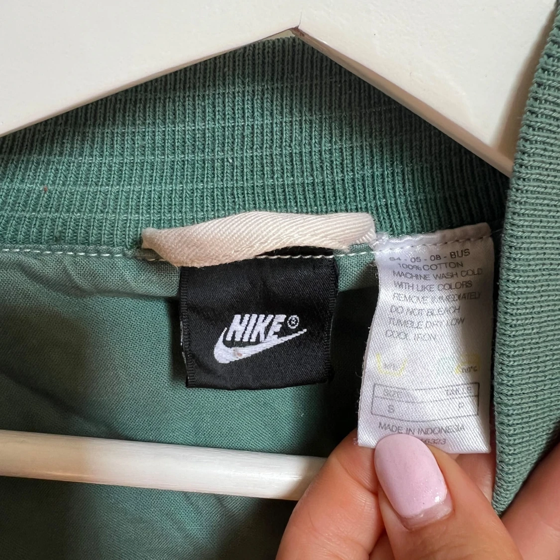 Vintage Nike Basebolljacka grön/svart/beige - 91