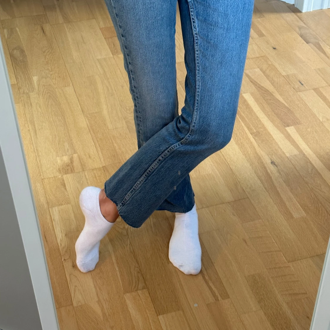 Blå jeans med hög midja - 90