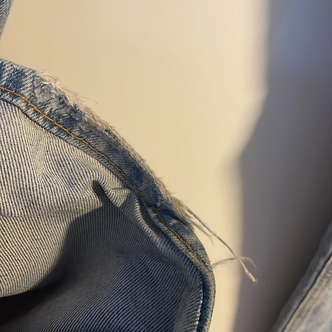 Ljus blåa bootcut/raka jeans - 92