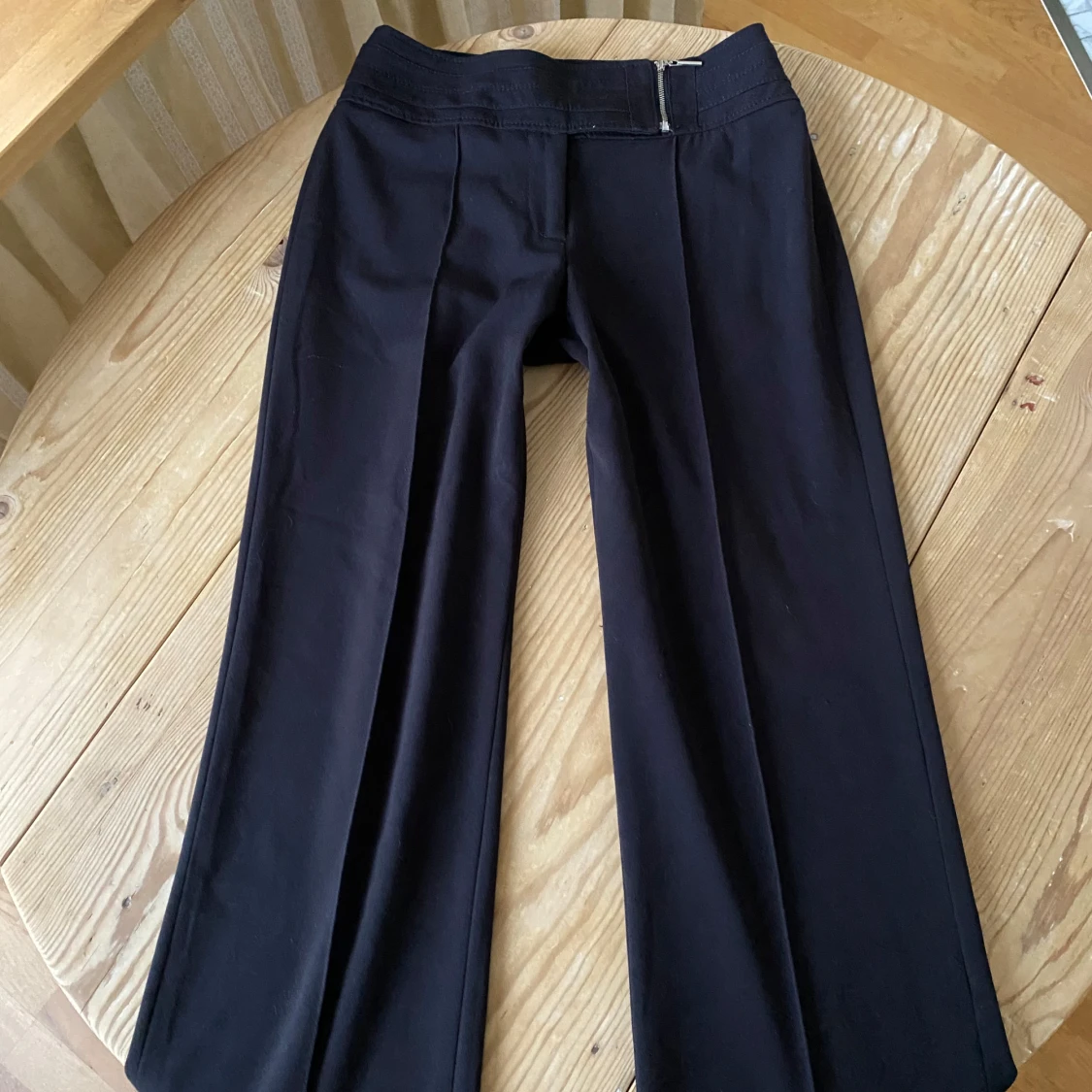 Y2k low waist bootcut kostymbyxor 