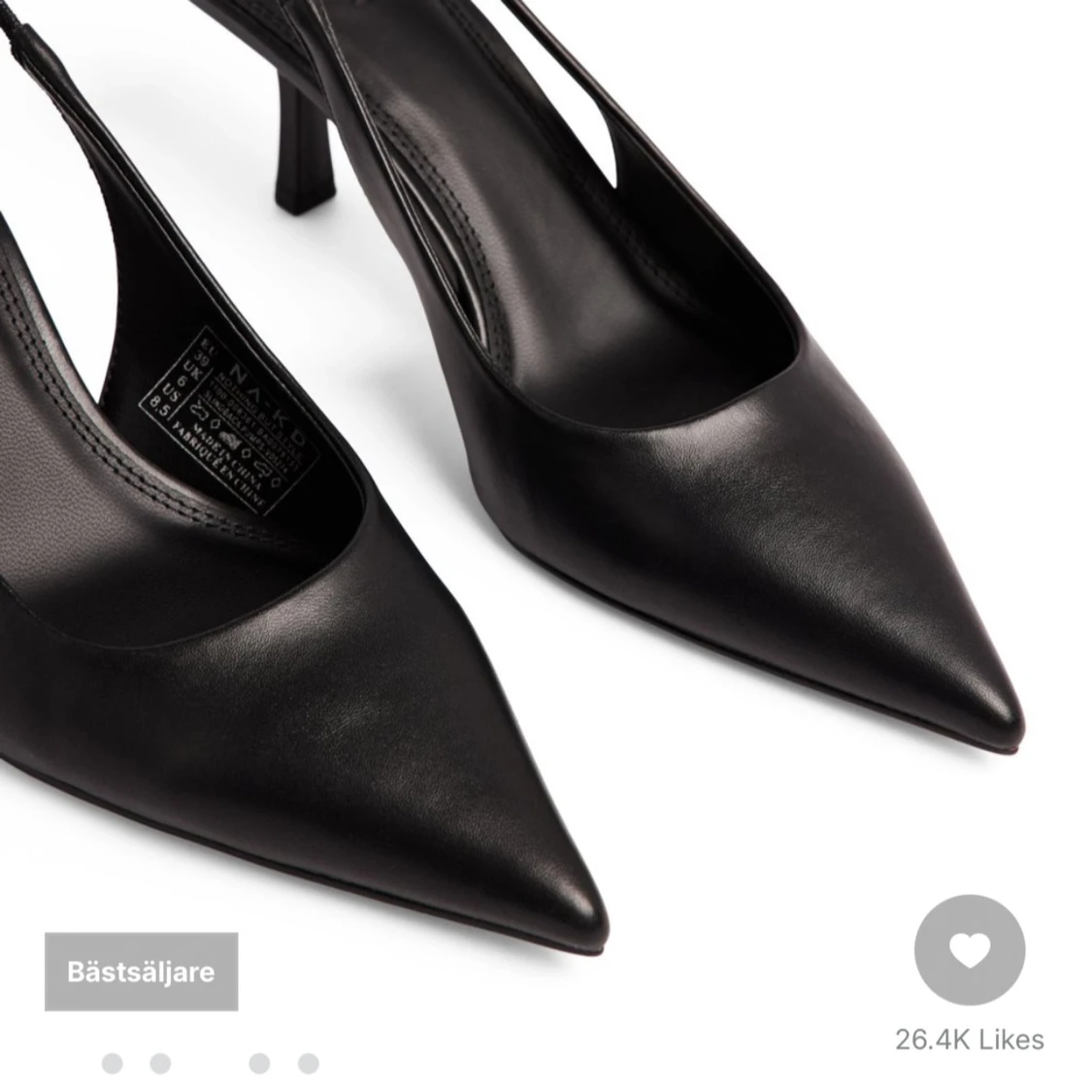 Svarta pumps med slingback - 1