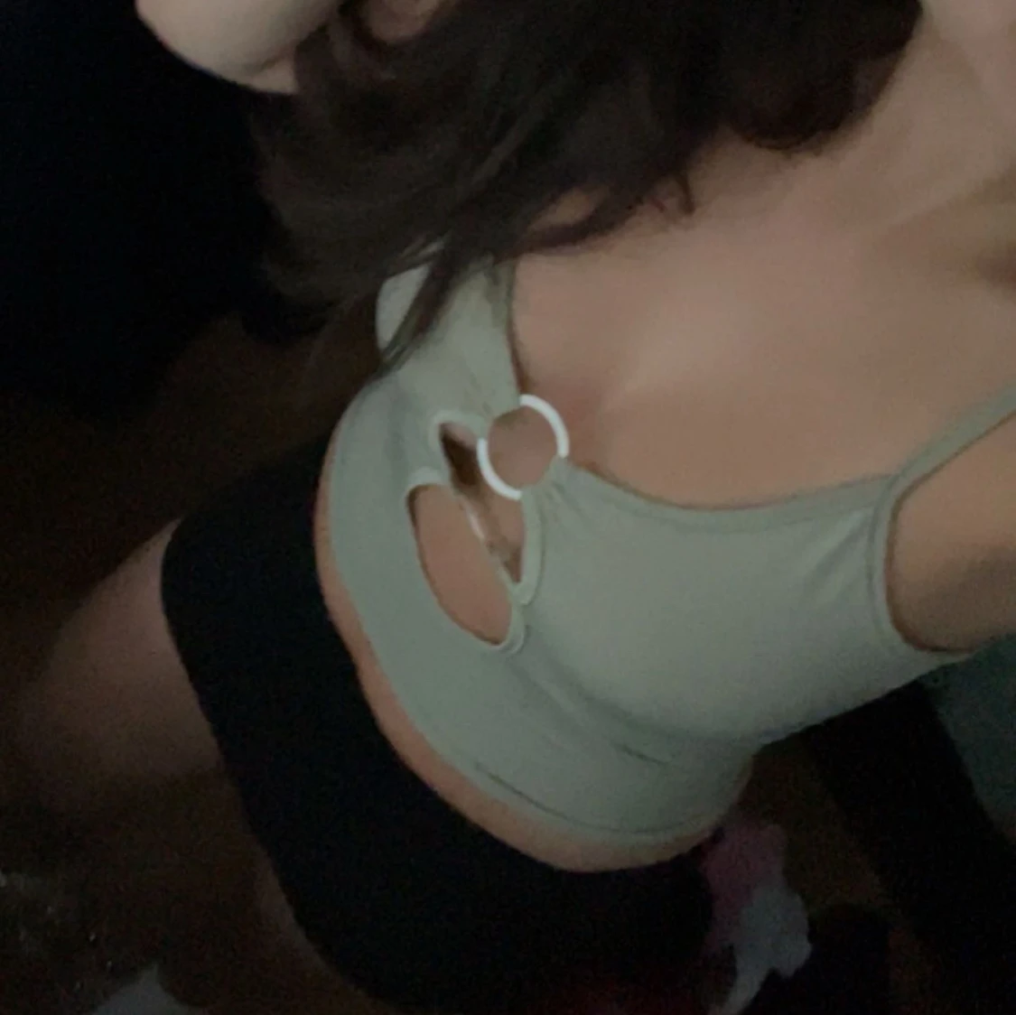 Grön croppad linnetopp - 1