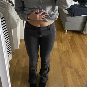 Wrangler Jeans bootcut midwaist - Säljer dessa as snygga mörkgråa Jeansen då de inte kommer till någon användning längre. Bra skick men använda en del. Nypris 899 kr. Pris kan diskuteras💙