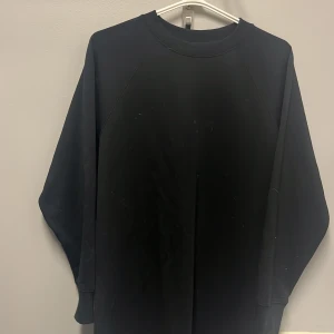 Svart låg långärmad tröja från H&M  - Säljer en enkel och stilren svart låg långärmad tröja från H&M. Perfekt för vardagsbruk eller som lager under en jacka. Tröjan är i bra skick och har en normal passform. Ett måste i garderoben för alla som gillar basic stil!