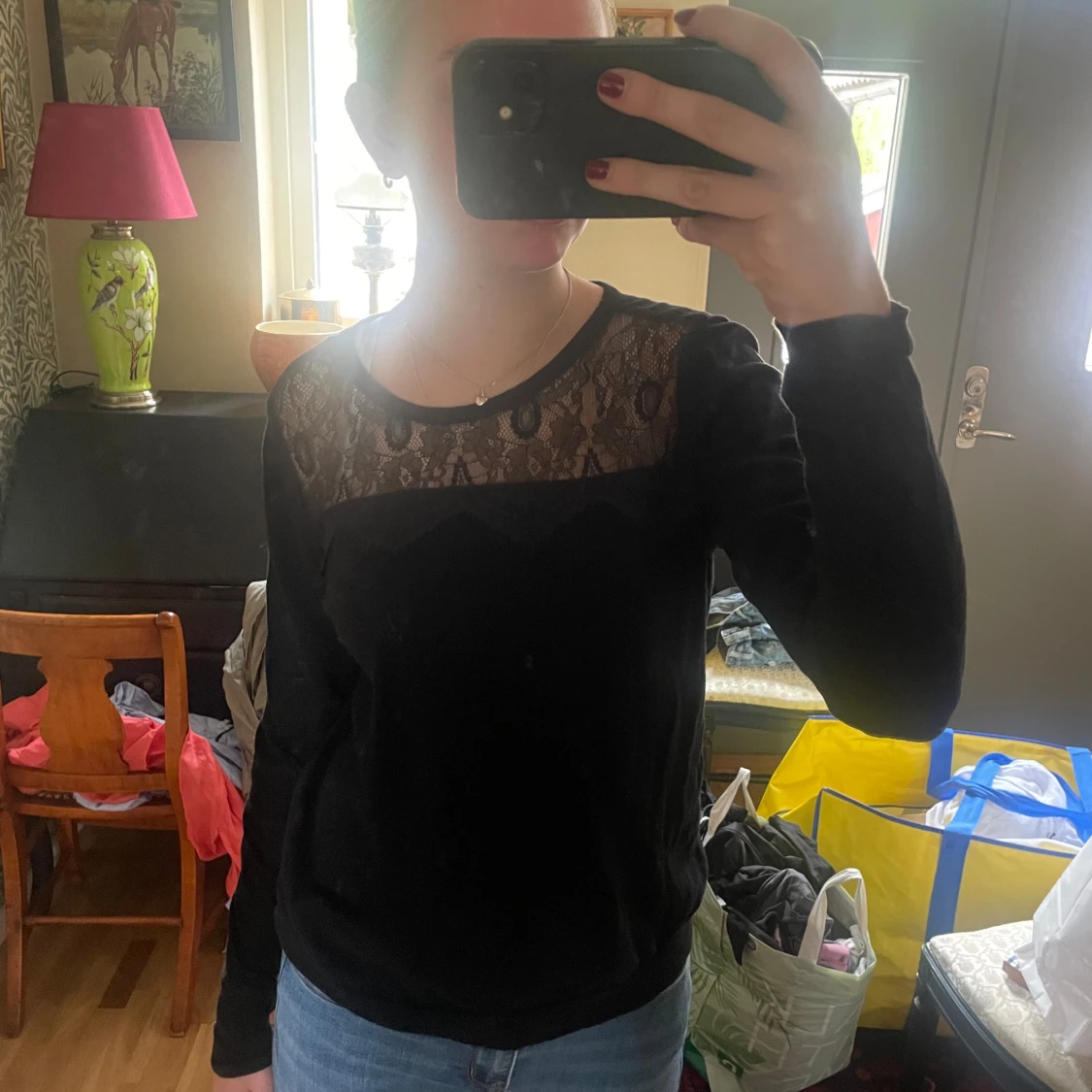 Stickad spets tröja 