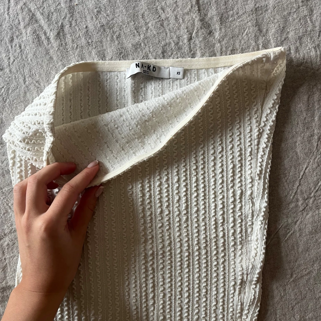 Vit bandeau topp - 90