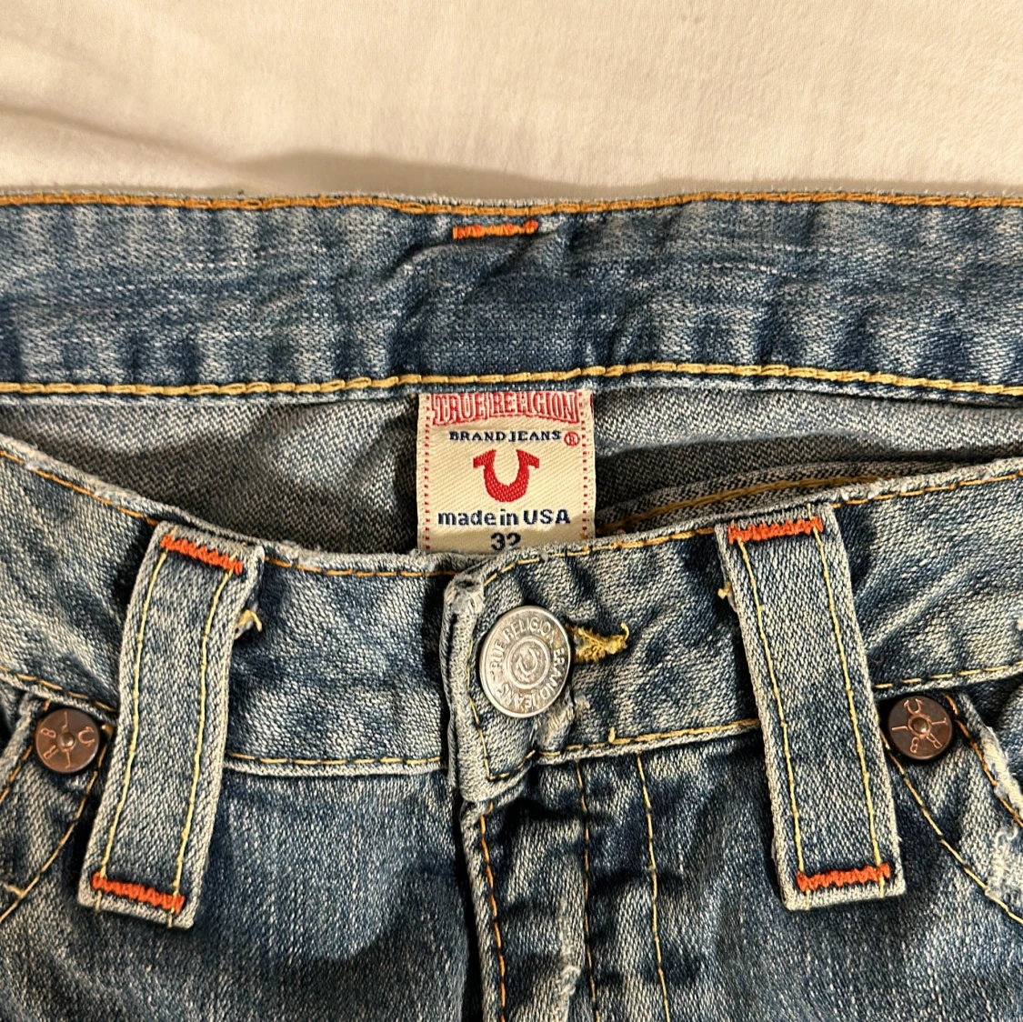 lågmidjade JÄTTE bootcut true religion jeans - 92