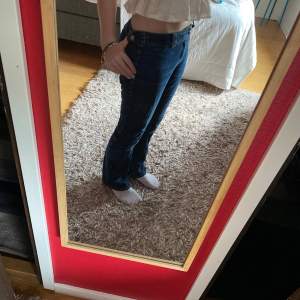 Säljer dessa Lågmidjade Jeans då dom aldrig kommer till användning. Jag är runt 160cm lång. Dom är i fint skick. Nypris runt 800-1000kr