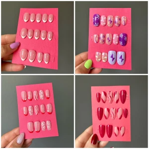 Press on nails - Press on nails (lösnaglar) efter dina önskemål. Du väljer själv design, form och storlekar på naglarna. Pris varierar från 100-200 beroende på design. 💅🏼🩷