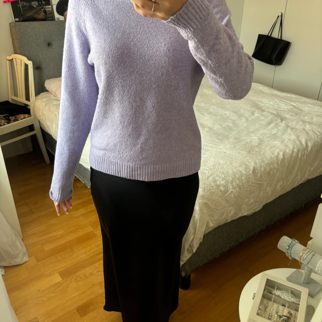 Ljuslila stickad tröja från Vero Moda