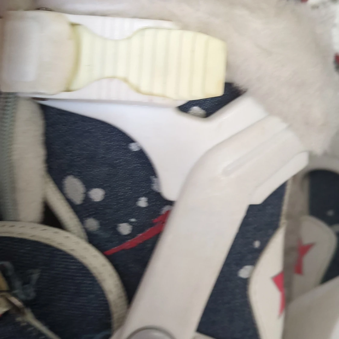 Vita och blåa barnpjäxor med stjärndetaljer - 90