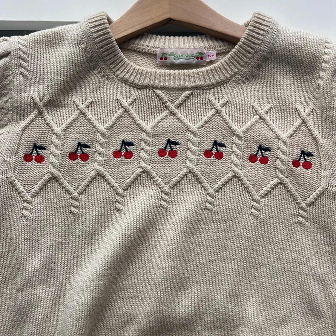 Kortärmad stickad tröja från bonpoint - 91