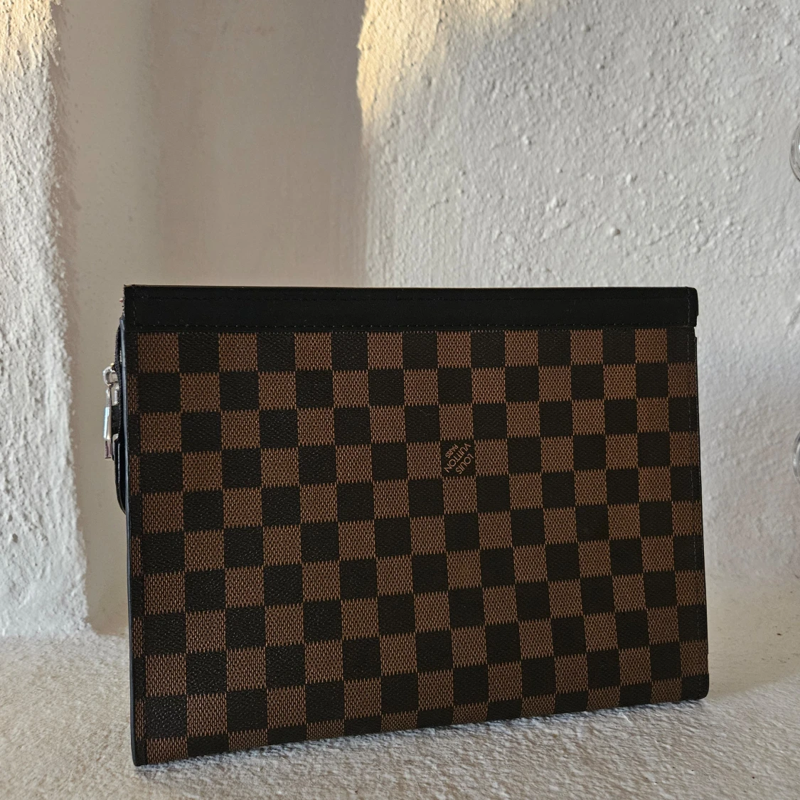 Brun damier väska / clutch - 90