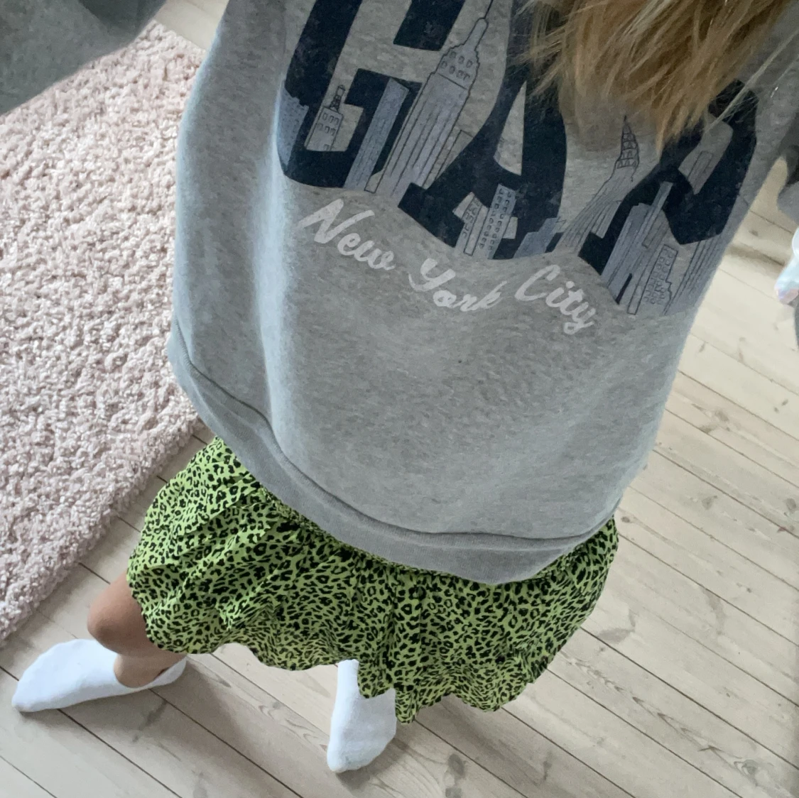 Säljer en jättefin grön leopard kjol💚🐆 - 91