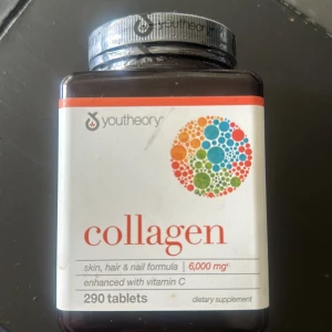 Youtheory Collagen Vitamins  - Skin, Hair & Nail Formula 6,000 mg† Enhanced with Vitamin C Dietary Supplement Dairy Free Soy Free No Gluten Ingredients No Binders or Fillers 6,000 mg Collagen Per Serving Replenishes Beauty Proteins Helps Counteract Skin-Aging Revitalizes Skin,Hair