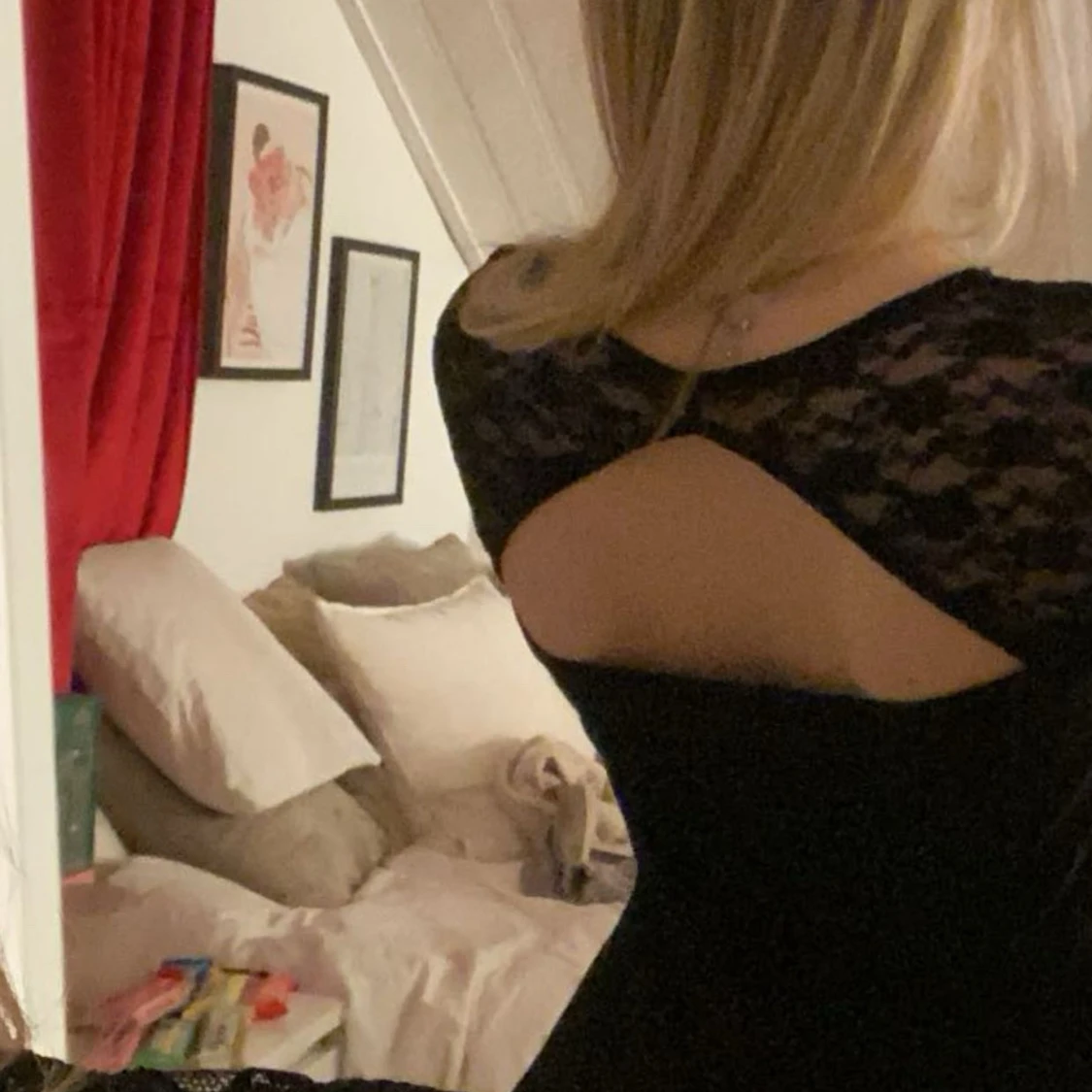 Blus med spets  - 90