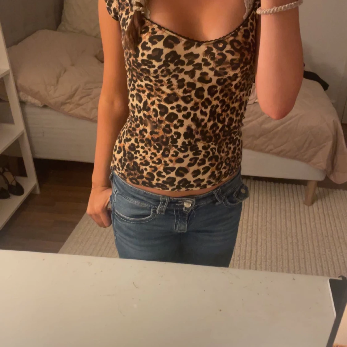 Leopardmönstrad topp - 90
