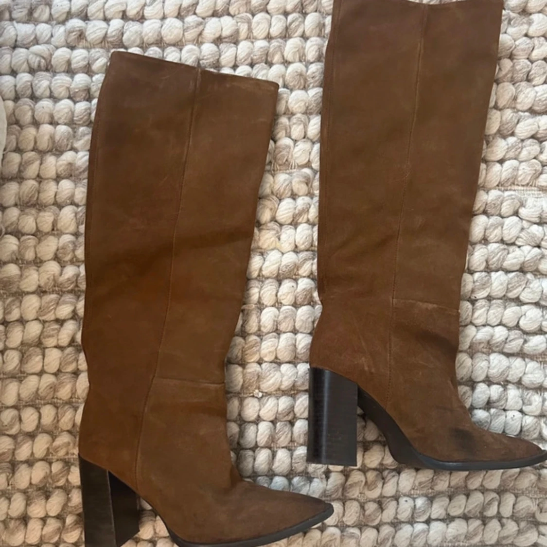Bruna mockastövlar med klack - 91