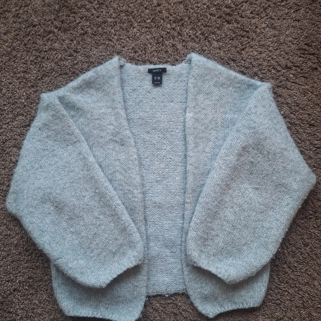 Ljusblå stickad kofta från Lindex - 1