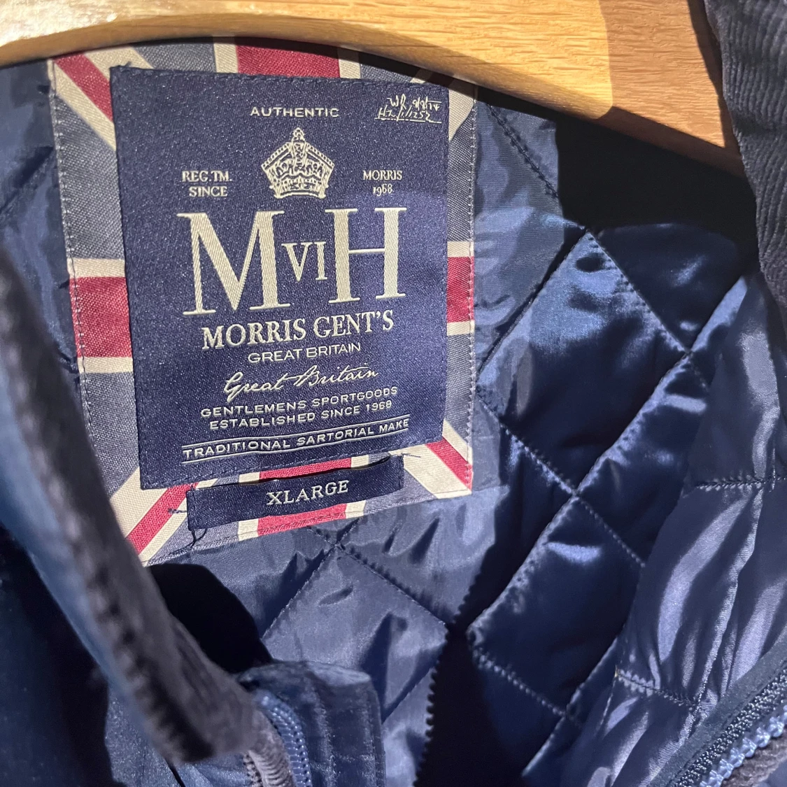 Blå quiltad väst från Morris - 1