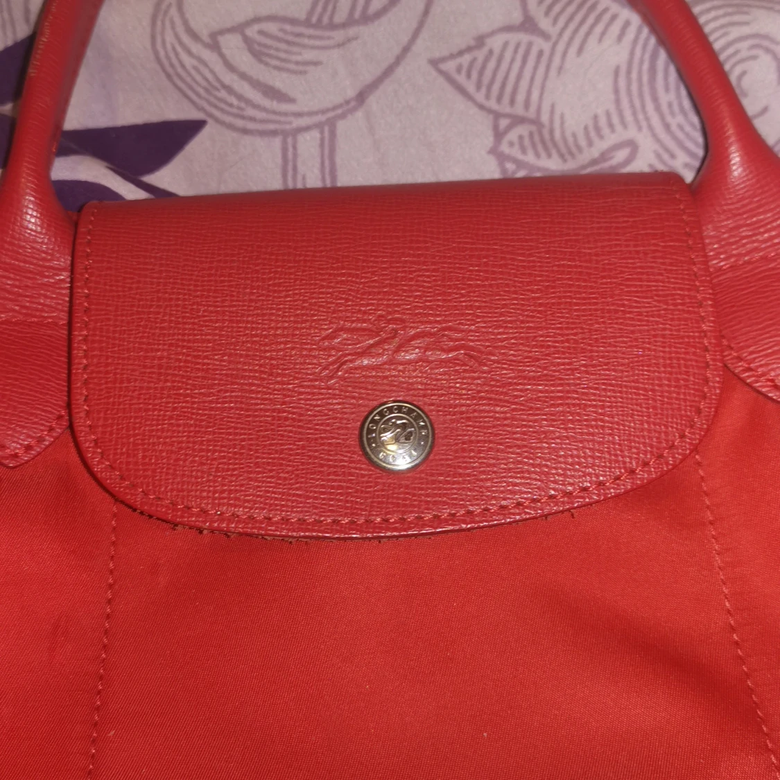 Röd Longchampväska i fint skick  - 92