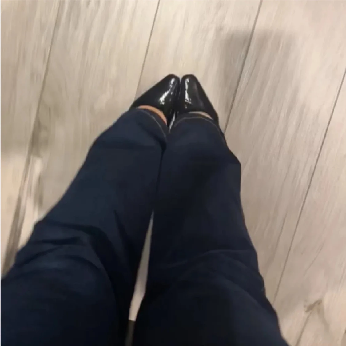 Mörkblå och grå bootcut jeans - 90