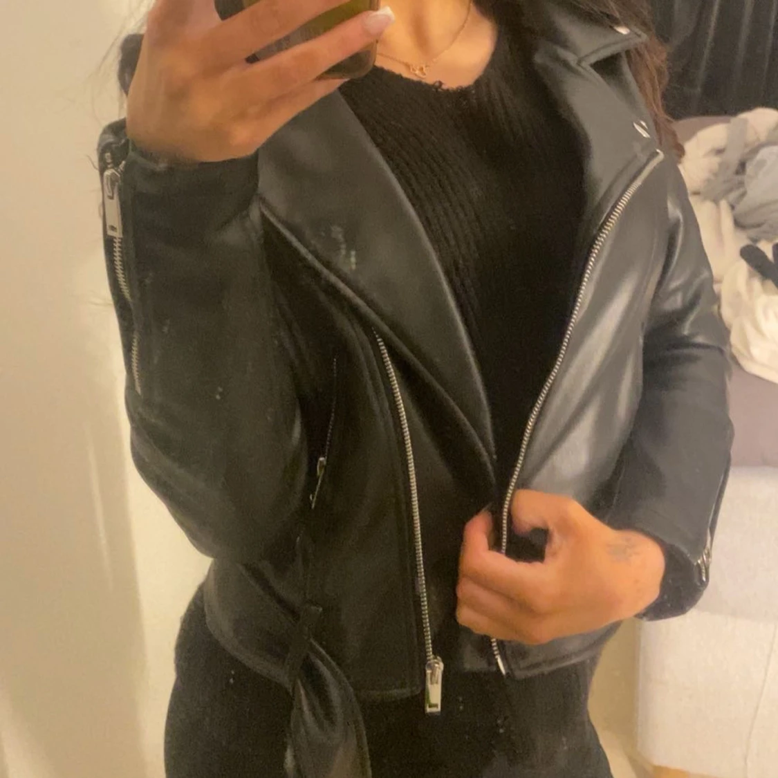 Svart skinnjacka från Glamorous - 2